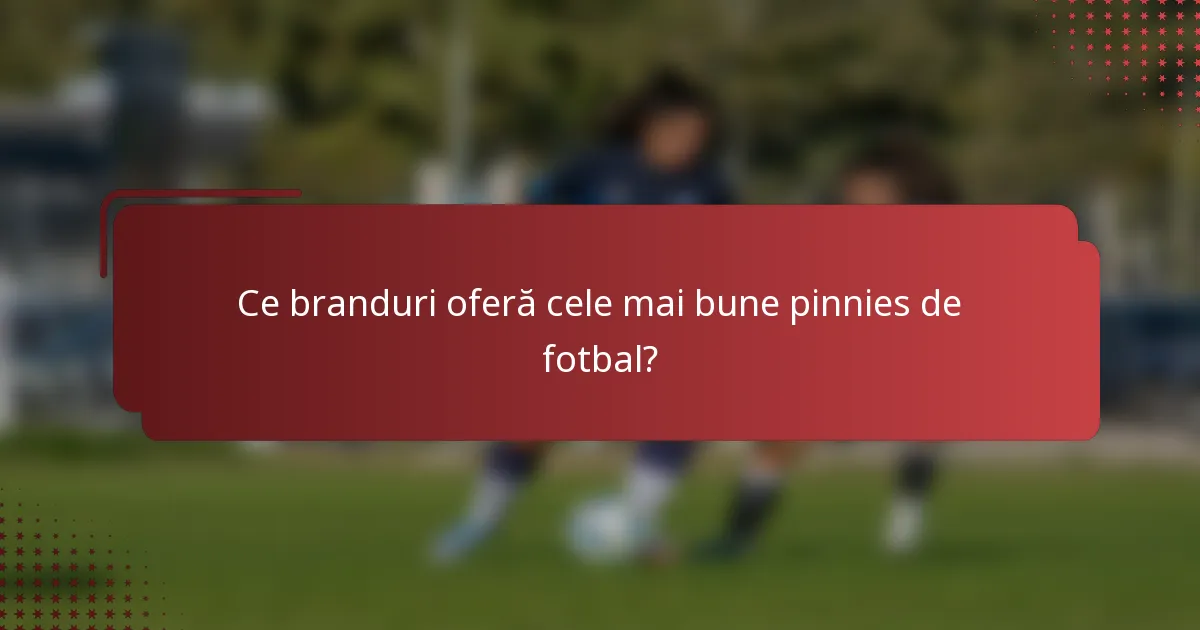Ce branduri oferă cele mai bune pinnies de fotbal?