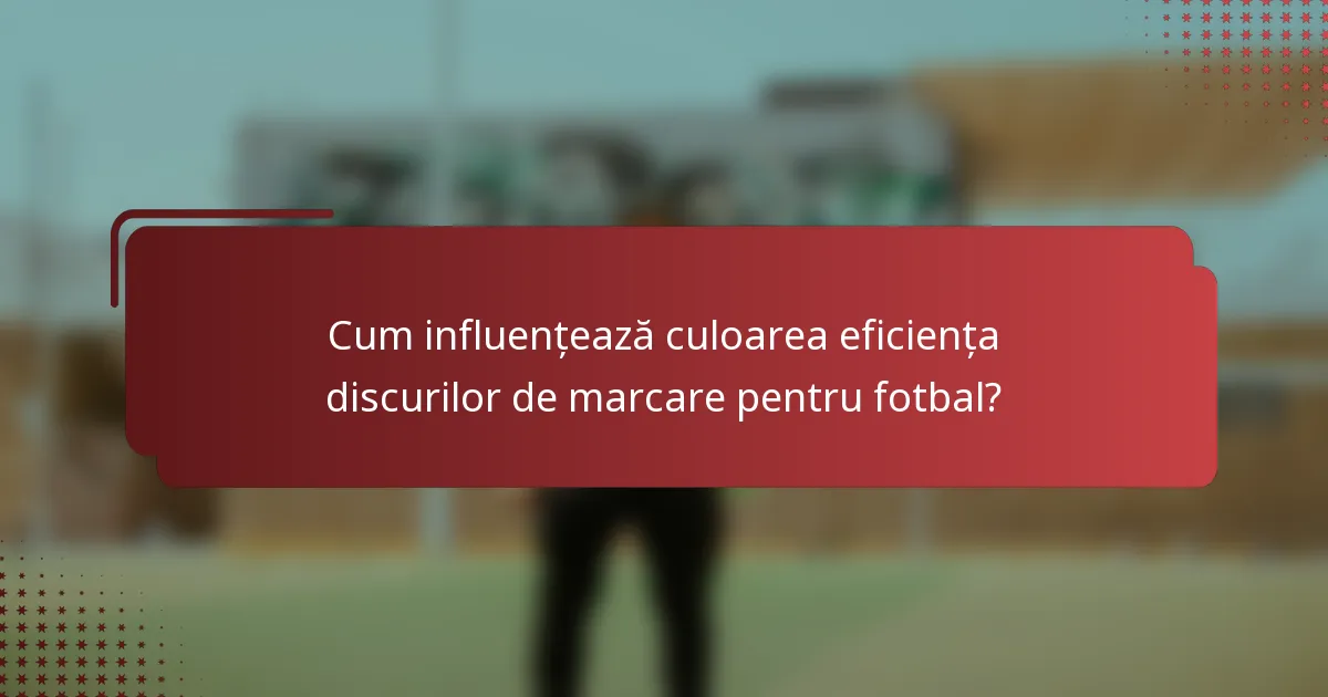 Cum influențează culoarea eficiența discurilor de marcare pentru fotbal?