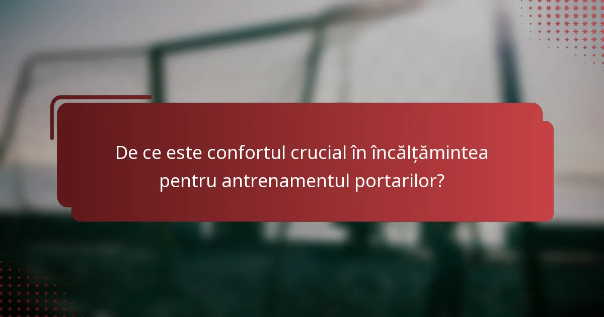 De ce este confortul crucial în încălțămintea pentru antrenamentul portarilor?